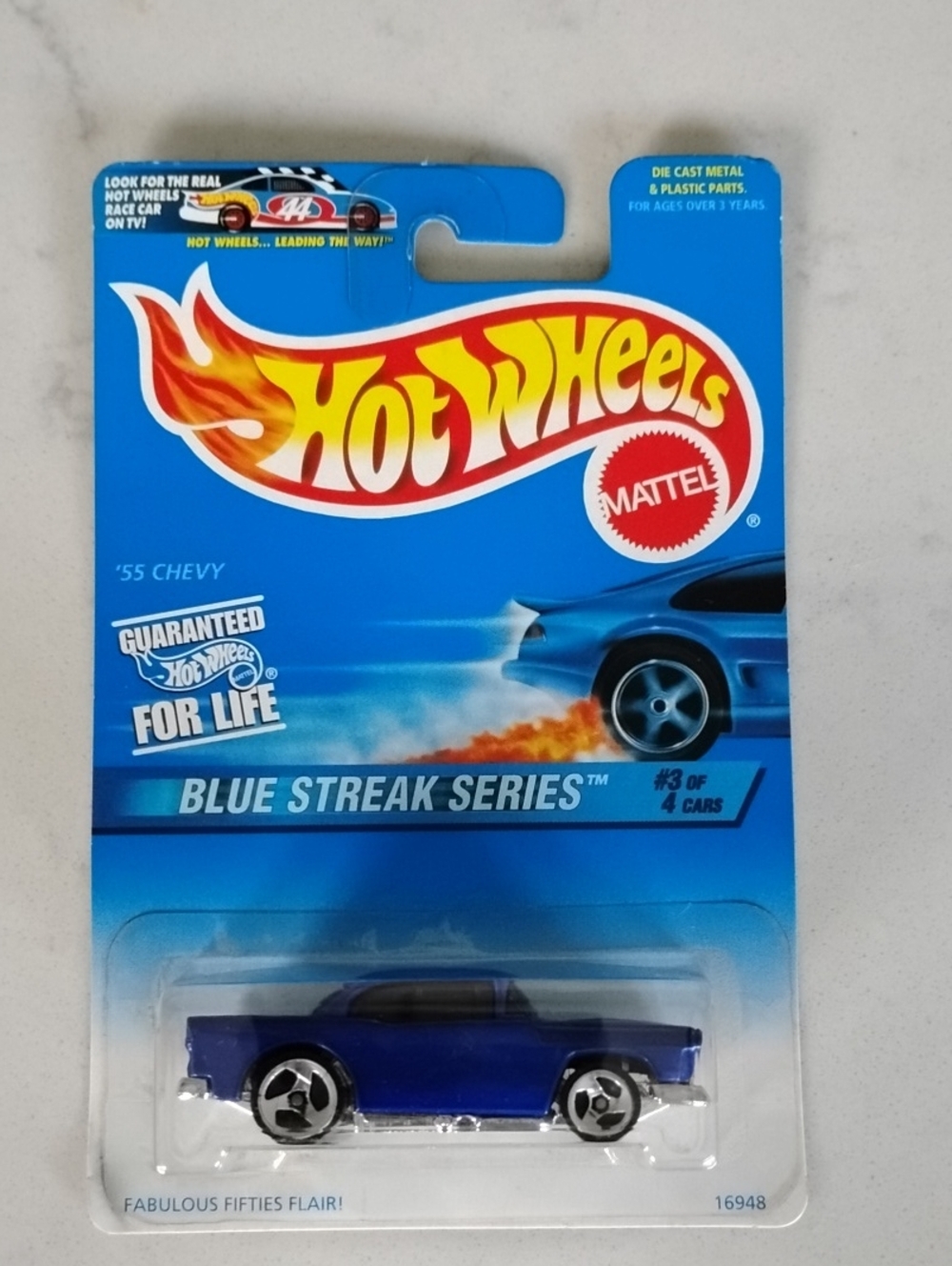 Mattel Hot Wheels Blue Streak Series Blue '55 Chevy